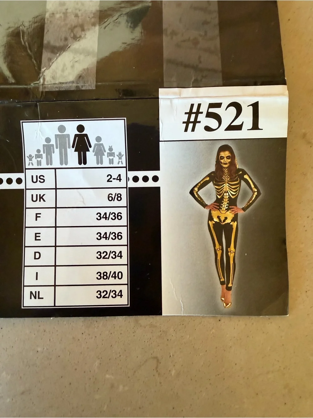 Gold Metallic Skeleton Halloween Costume 24 Carat Bones - Womens Small 2-4